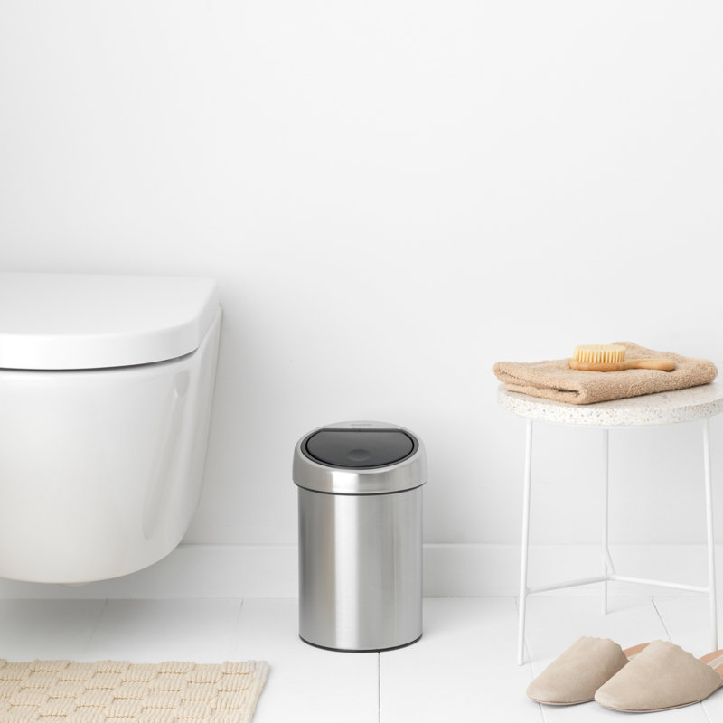 Brabantia 3 Litre Touch Bin, Matt Steel