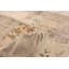 Tapis décoratif beige en laine noué à la main de conception unique 5 pi 7 po x 7 pi 8 po Borka
