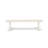6-Piece Dining Table Set and Dining Bench - 4 Cream Linen Fabric Chairs Wire brushed Linen White.-275643480-275643483