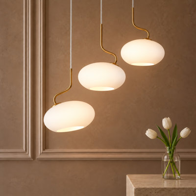 Luminaire suspendu moderne en verre coloré à 3 lumières certifié UL