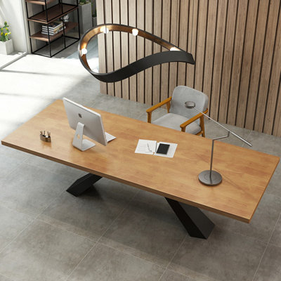 CNL692965186095&Size Solid Wood Iron Writing Desk