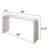 Washed White Console Table, 59In Entryway Table, Curved Waterfall-Style Table,Console Table With Wood Beads,Entrance Table For Entryway, Hallway, Living Room, Foyer, Corridor, Office-164260355