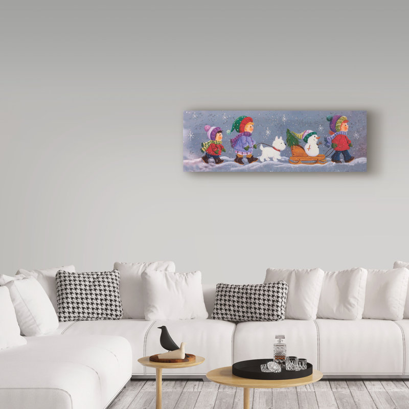 « children parade », art sur toile, H 16 po x l 47 po x P 2 po