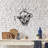Elegant Decorative Metal Wall Accessory, Black Finish, 19.7 x 19.7 inches | 100% Metal, Thickness: 0.08 inches | Easy Wall Mounting with Back Hanger | Perfect for Modern Home Decor & Unique Art Display