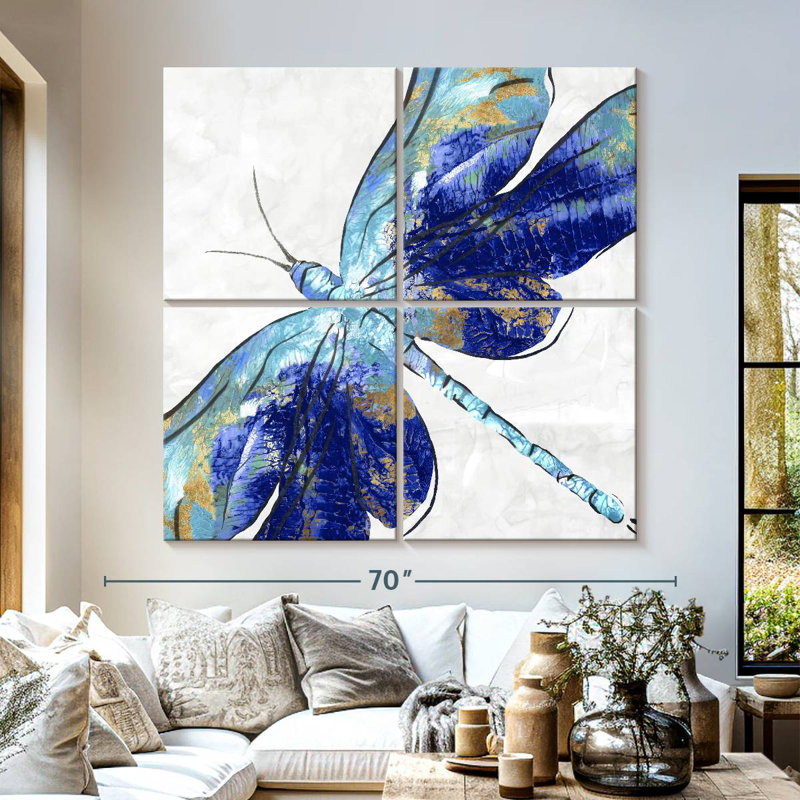 Brampt Blue Dragonfly, 57" H x 57" W