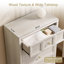 Commode 5 tiroirs blanche, commode haute 45 po en bois, organisateur de commode-772194182
