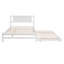 Lit plateforme double avec lit gigogne réglable, blanc (ancien SKU: SM000248AAK)