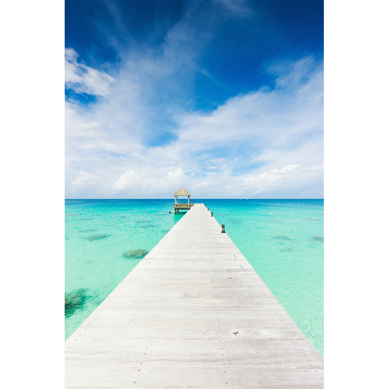 Atoll Jetty - Wrapped Canvas Print, 30cm H x 20cm W x 3.8cm D