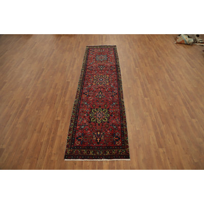 Tapis de couloir traditionnel en laine fait à la main 3 x 11