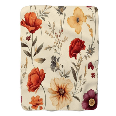 Mauve Blooms - 1 pièce Sherpa Premium