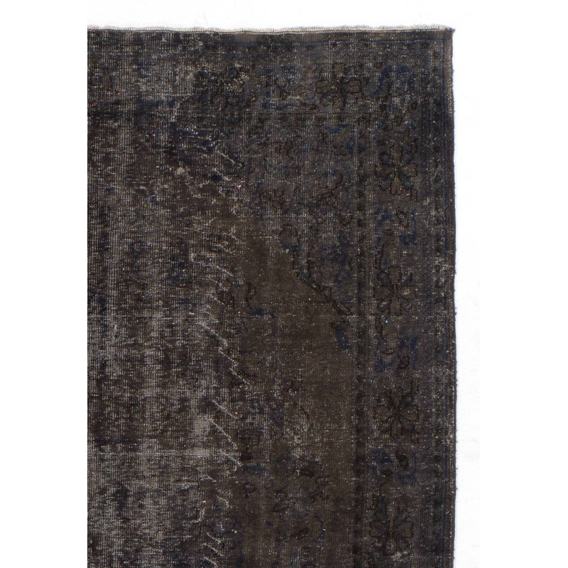 Tapis turc fait à la main 7,6 x 11,4 pi surteint de gris pour des intérieurs modernes