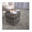 Repose-pieds Koki fabriqué à la main en tissu, tabouret décoratif en denim recyclé kaki avec motif tressé, repose-pieds écologique pour le salon et la chambre à coucher