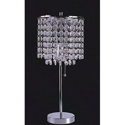19"H GOLD CRYSTAL INSPIRED PULL TABLE LAMP (1PC/CTN) (0.43/4.22)