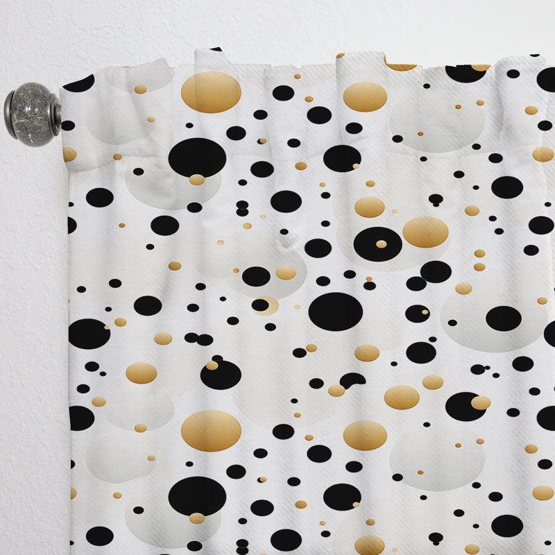 Motif à pois Minimalist Beauty - Rideau abstrait - Rideau obscurcissant - 1 panneau, L 52 po x L 95 po