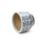 Pot à fleurs rond 15,6 po de diamètre bleu et blanc à motif floral, grand pot en céramique avec drainage