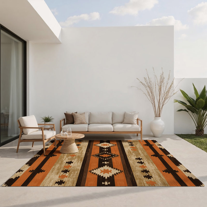 Sunlit Solstice Indoor And Outdoor Area Rug, Rectangle 3' x 5'