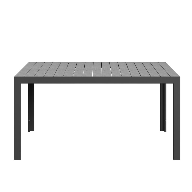 Table de salle à manger d'extérieur rectangulaire en aluminium thermolaqué