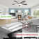 52" Damecia 5-Blade Gold Modern Ceiling Fan with LED Light and Remote Control