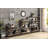 Bookshelf W/3 Shelves In Oak & Sandy Black Finish,Console Table,Sofa Table