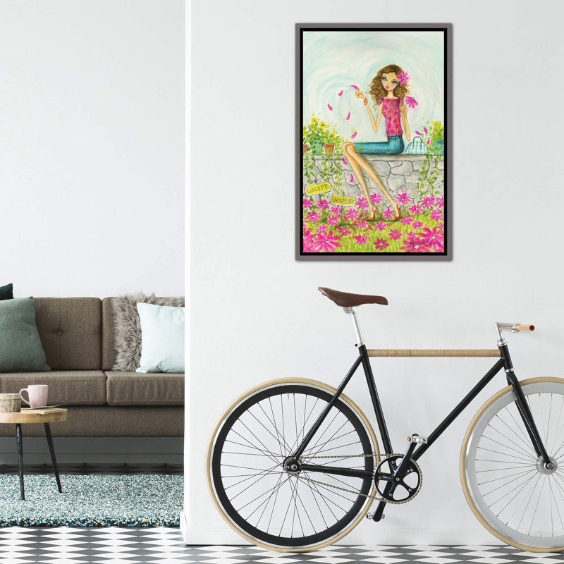 Printemps à Summerside # 4, art, Toile encadrée de bois rustique foncé, H 40 po x l 26 po x P 1,5 po