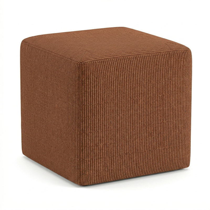 Berlin Gardens Lilly Hive 16" Square Pouf, Brown