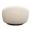 Fauteuil pivotant en tissu texturé bouclé avec accoudoirs et dossier profilés Pascal-53629708