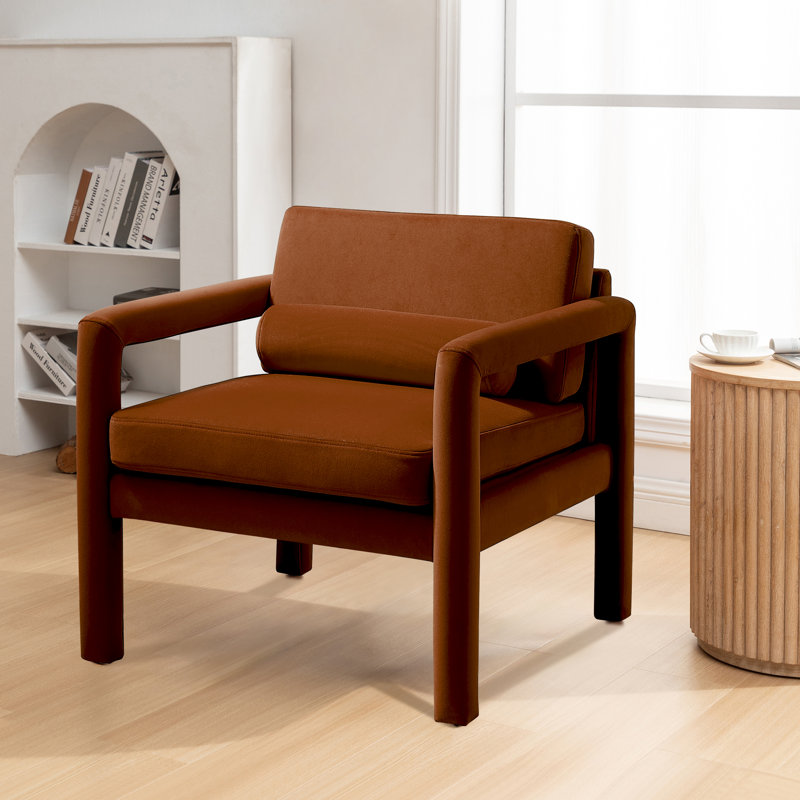 Fauteuil Solaris, Velours caramel