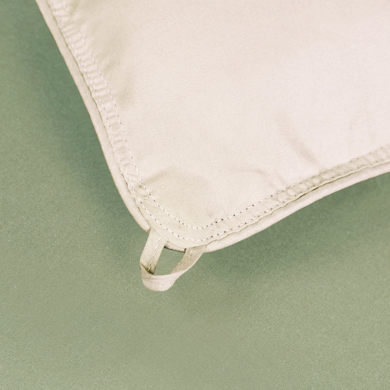 Insert de couette en duvet synthétique réversible Blue Nile Mills, Édredon double, Ivoire / Sauge