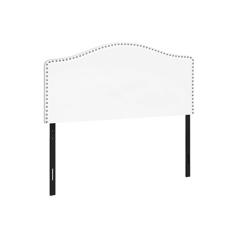 Tête de lit double avec revêtement en similicuir blanc d'aspect cuir essentiel pour les grandes chambres