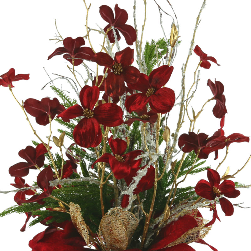 Holiday Arrangement With Flowering Dogwood