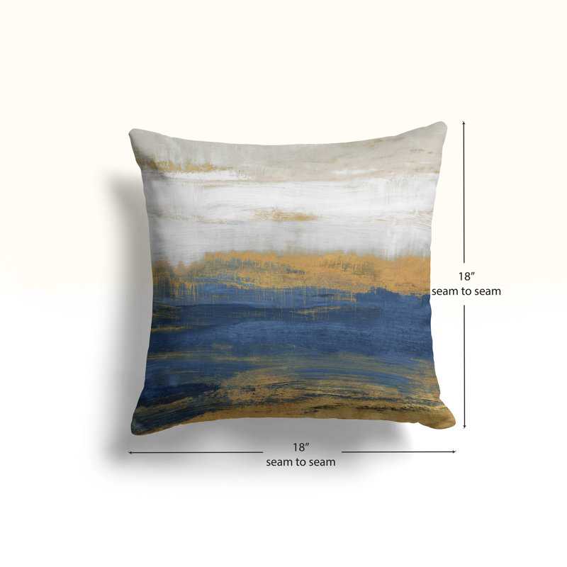 Coussin d'intérieur abstrait Deep Shades Of Blue