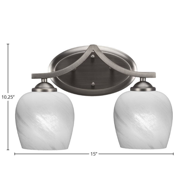 Zilo 2 Light Bath Bar, Graphite