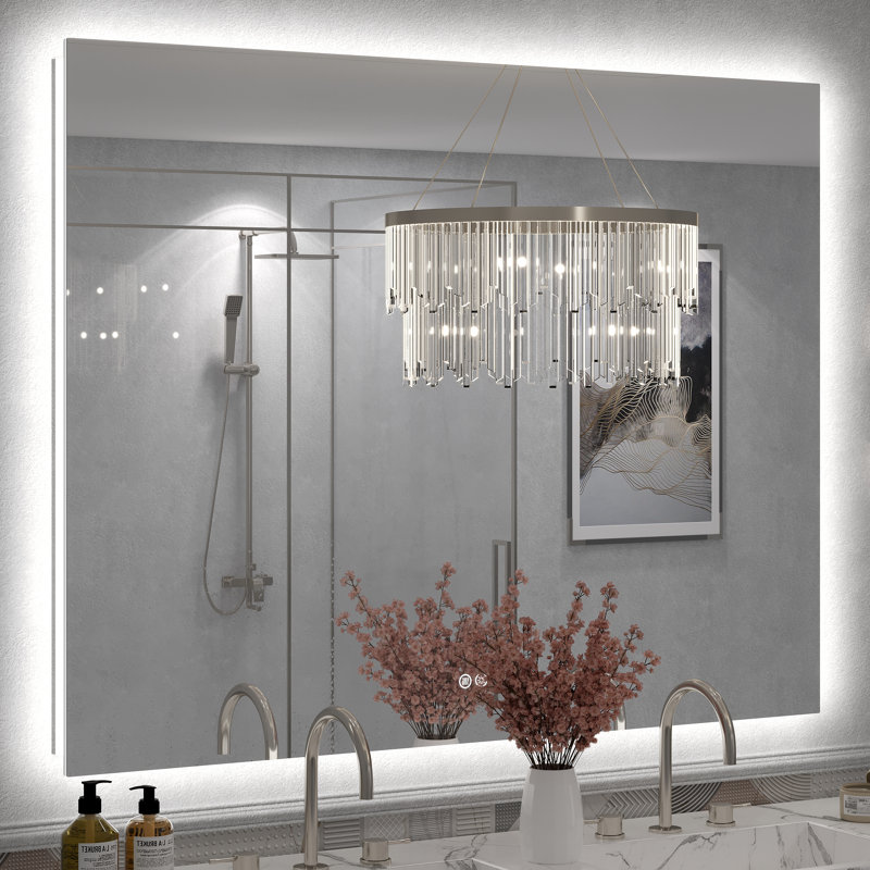 Miroir de salle de bain mural Molly, 51 po x 40 po, Rectangulaire