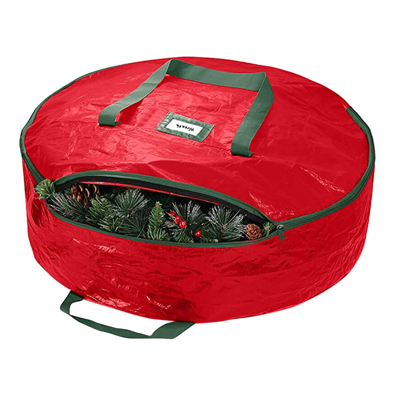 Sac de rangement pour couronne de Noël résistant à l'eau et déchirant, 8.27" H x 8.27" W x 2.36" D