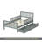 Wood Platform Bed With Guardrails On Both Sides And Two Storage Drawers,-1462259244-1462259245