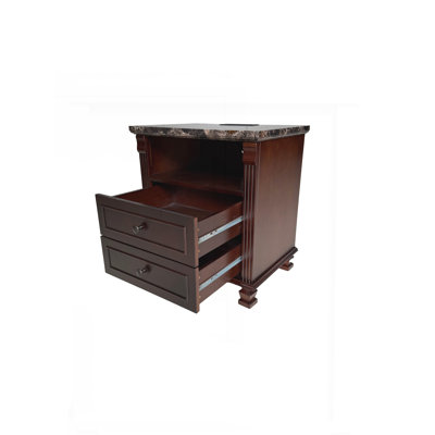 Tall Modern Nightstand with Charging Station