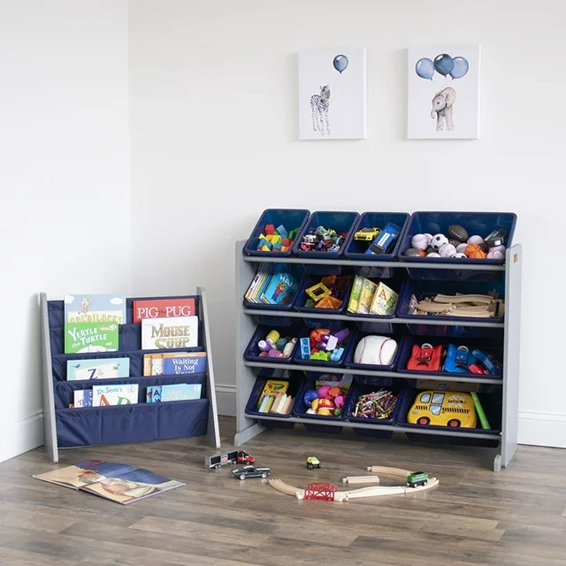Hoeft Kids Book Display, Gray/Blue