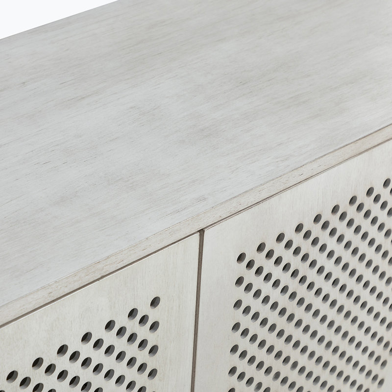 57.95 " W Solid Wood Sideboard, White