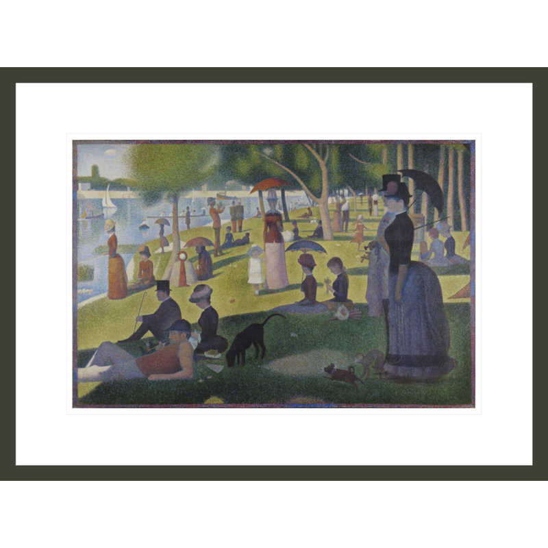 «A Sunday on La Grande Jatte - 1884» par Georges Seurat, impression giclée encadrée, H 16,4 po x l 21,75 po