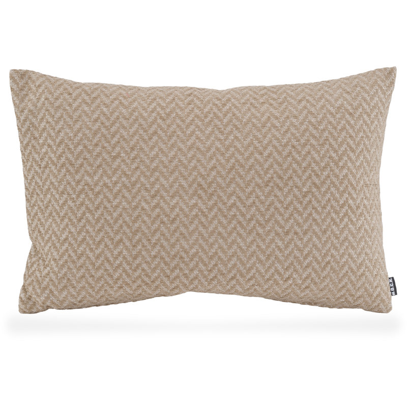 Zircono Chevron Rectangular Cushion, Beige