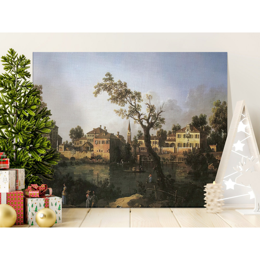 Venetian Landscape Canvas Wall Art, Canaletto Inspired, Gallery Wrapped Print, Ready to Hang, Archival Quality, Classic Home Decor