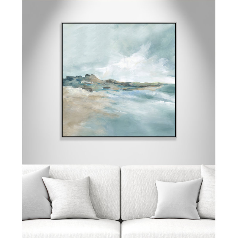 Impression Coralie Sandpoint par Carol Robinson, H 37,5 po x l 37,5 po, Argent argent