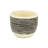 Black And White Ceramic 39 Ounce Striped Round Distressed Pot Planter
