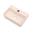 Lavabo de salle de bain mural rectangulaire en céramique blanc 14,5 x 10 pouces avec trou de robinet simple