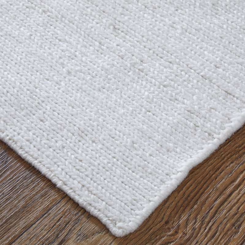 Tapis intérieur / extérieur rectangulaire noué à la main, Ivory, Tapis de couloir 2 pi 6 po x 8 pi