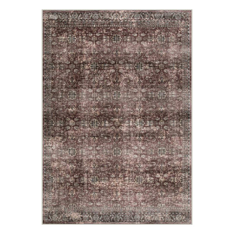 Tapis court rouille à motif rétro Western