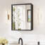 W H Framed Medicine Cabinet Mirror Adjustable-1129942742-1129942743
