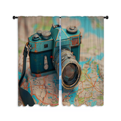Paire de rideaux obscurcissant en polyester Jasmely