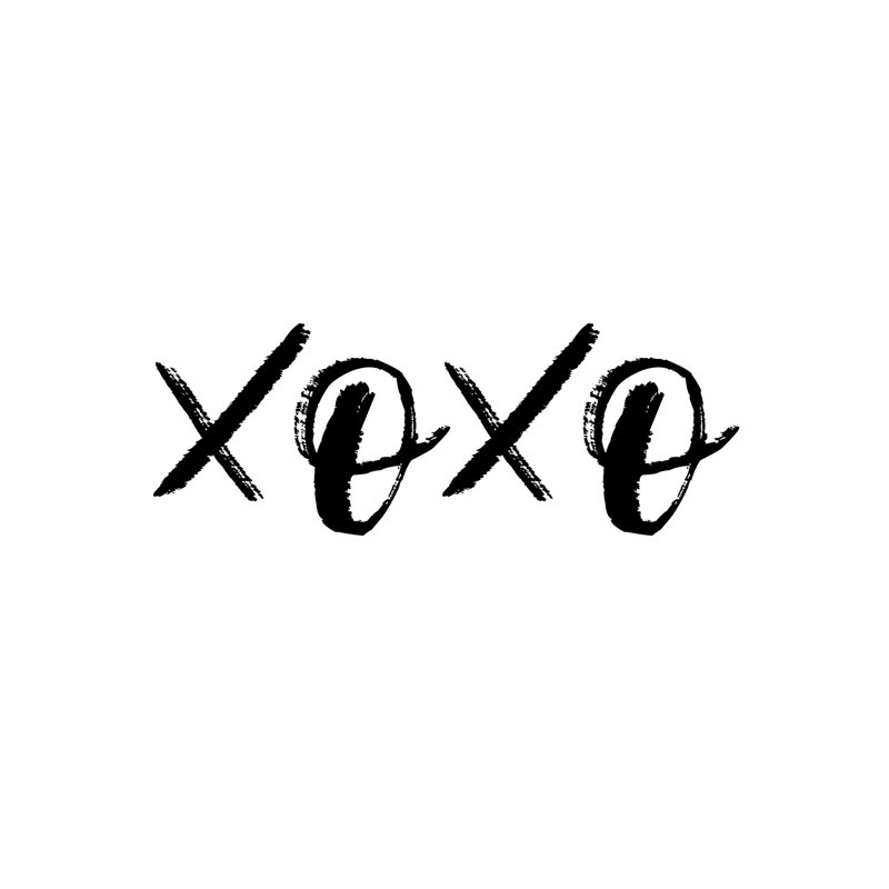 Xoxo 2 - Wrapped Canvas Print, 30cm H x 30cm W x 3.8cm D