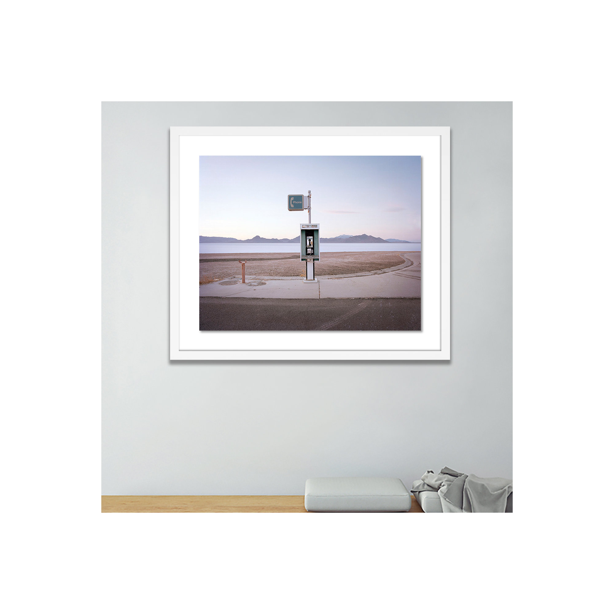Bonneville Pay Phone by Ryann Ford, White, 34" H x 40" W x 2.5" D